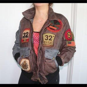 GENUINE LEATHER PATCH JACKET